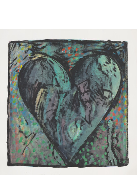 Jim Dine, (untitled) Artist Palette with Heart in Red (ca. 1986), Available for Sale