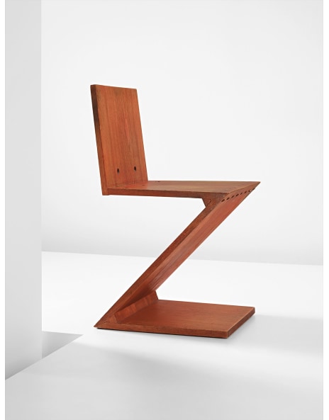 Gerrit Thomas Rietveld | Painted White Glazed Ash Zig-Zag