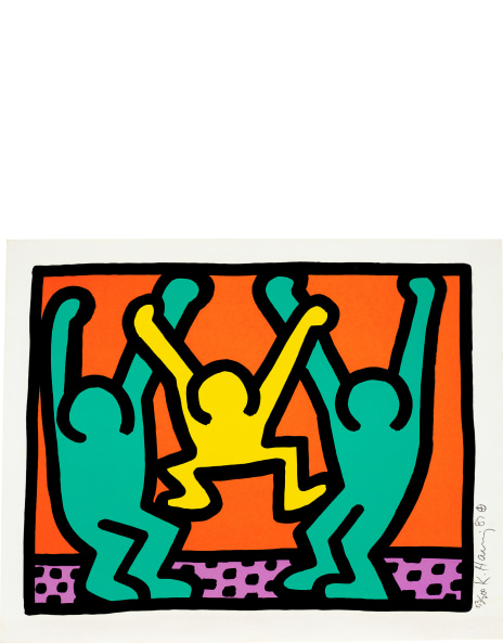 Keith Haring, Best Buddies Pop Shop I (Plate 1), from the Pop Shop