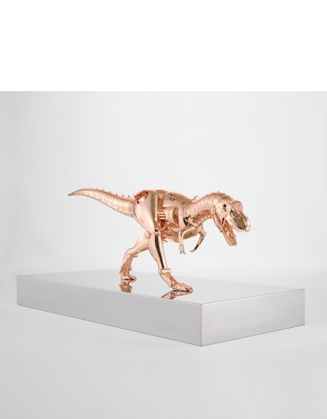 Hajime Sorayama T-Rex Cyborg Dinosaur Figure Silver