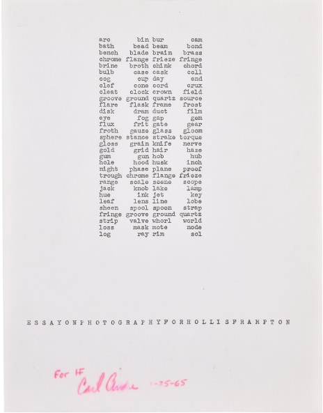 Carl Andre : Works in Belgium by ANDRE, Carl: Fine Soft