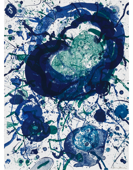 Sam Francis、Untitled 478、希少画集画、新品額装付