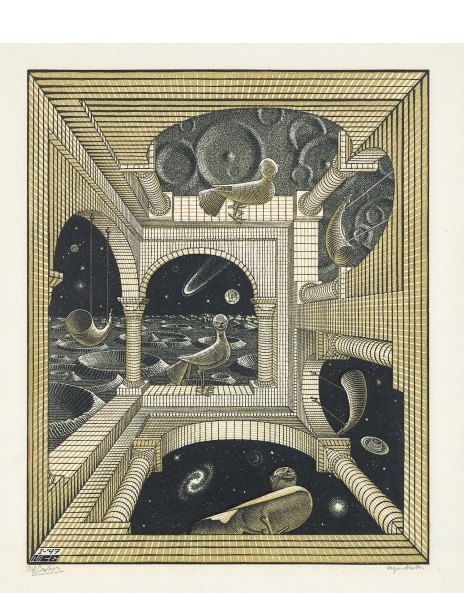 額装済/morphosis no4/MC Escher/エッシャー モーリス・エッシャー