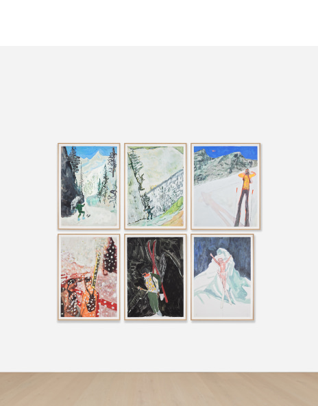 Peter Doig Pigment On Paper Dioror Lion Theme Updated Gilt Frame