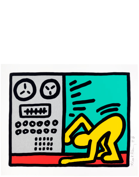 Keith Haring、No.59、希少画集画、新品額装付、状態良好 Keith Haring、No.59、希少画集画、新品額装付、状態良好