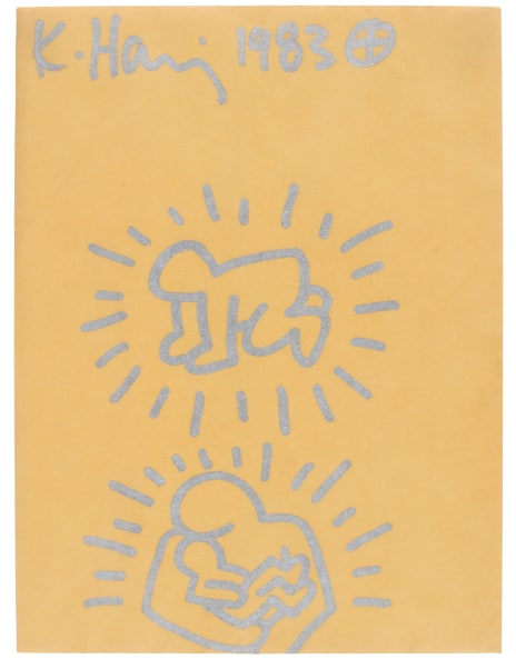 Keith Haring、No.59、希少画集画、新品額装付、状態良好 Keith Haring、No.59、希少画集画、新品額装付、状態良好