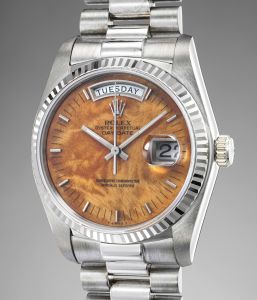 Rolex president sale wood dial