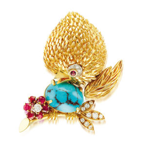 Van Cleef & Arpels 'Golf' Ruby and Gold Charm Pendant - FD Gallery
