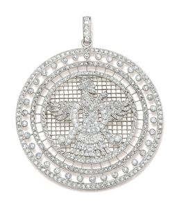 18 Karat White Gold and Diamond Lockit Pendant-Necklace by Louis Vuitton  (Co.) on artnet