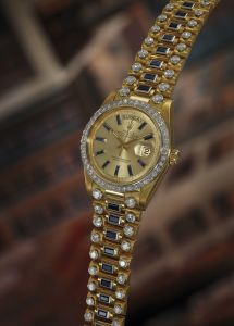 Rolex best sale with baguettes