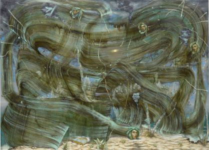 nigel cooke - storm with shattered tree