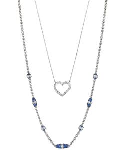 NoArtist - Lot of Sapphire and Diamond Necklaces