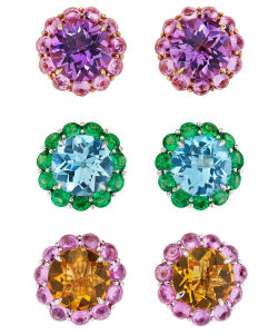 NoArtist - Lot of Signed Gem-set Earclips