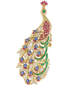 NoArtist - Gem-set and Diamond Brooch