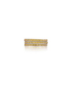NoArtist - Set of Three Colored Diamond Rings