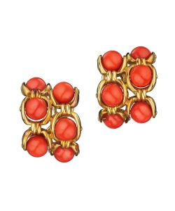 NoArtist - Coral Earclips