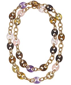 NoArtist - Amethyst, Rose Quartz and Smoky Quartz Necklace