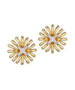 NoArtist - Diamond and Gold Earclips