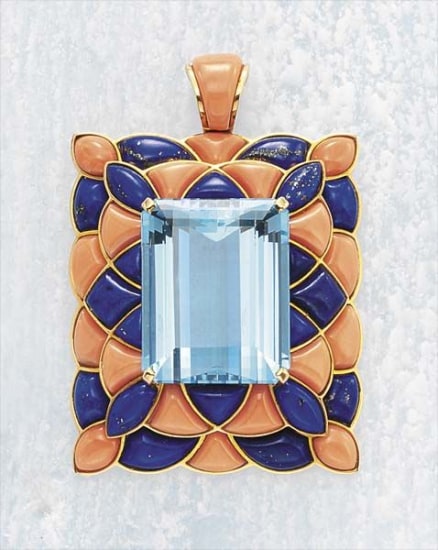 cartier aquamarine pendant
