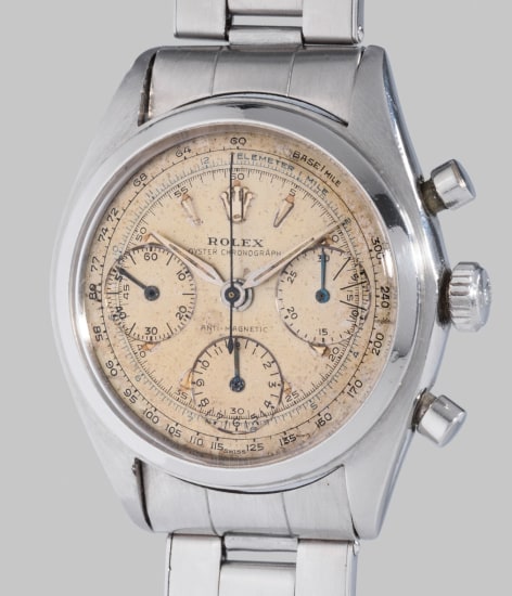 A rare stainless steel chronograph 
