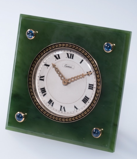 cartier guilloche clock