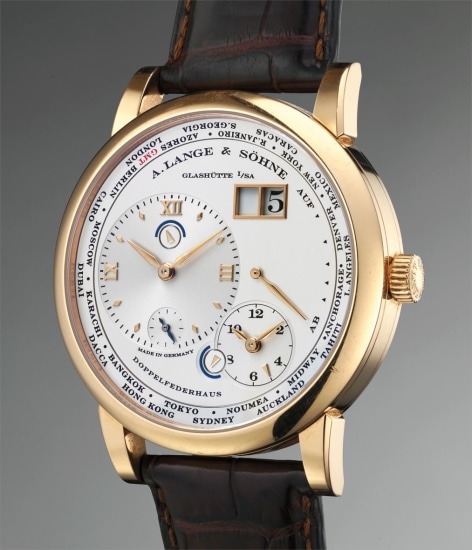 Phillips | A. Lange & Söhne - A very attractive pink gold dual time