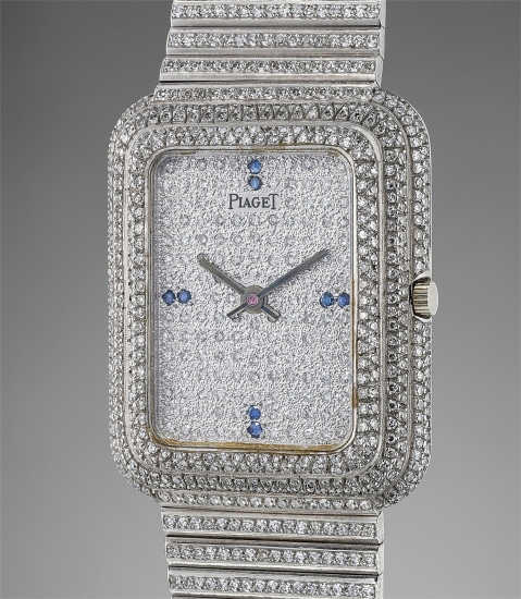 Authentic! Piaget 18K White Gold Diamond Garnet Modern Dome Band Ring Cert.