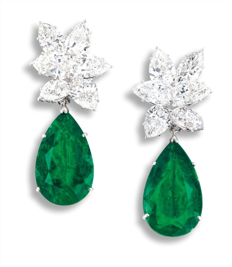 Emerald Earrings Pearl Green Diamond Earrings Emerald Pearl - Etsy