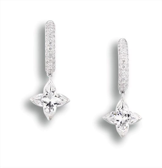 lv diamond earrings