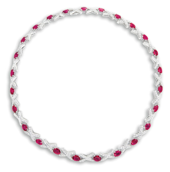 Tiffany and co hot sale ruby necklace