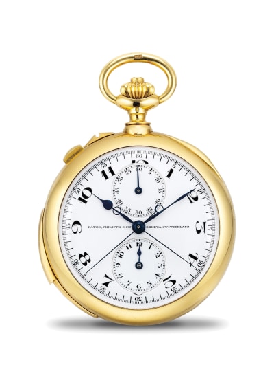 Retailed By Spaulding & Co.: A yellow gold minute repeating