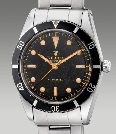 front view of the Rolex Submariner Ref. 6204 watch