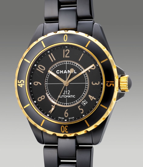 chanel j12 black rose gold watch