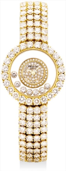 Chopard white hotsell gold diamond watch