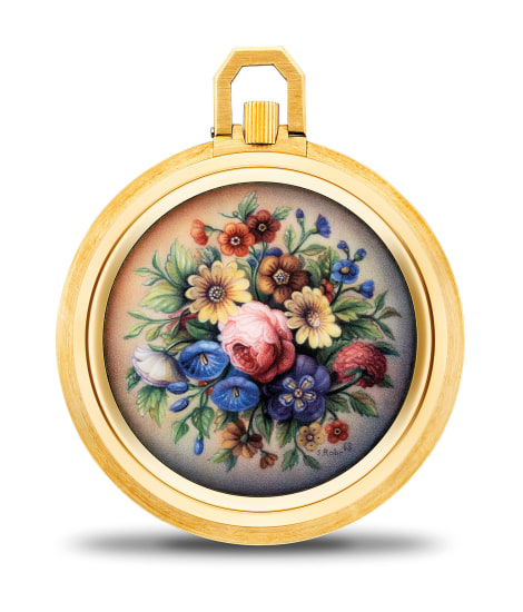 Colour Blossom Xl Medallion, Pink Gold, White Mother-Of-Pearl and