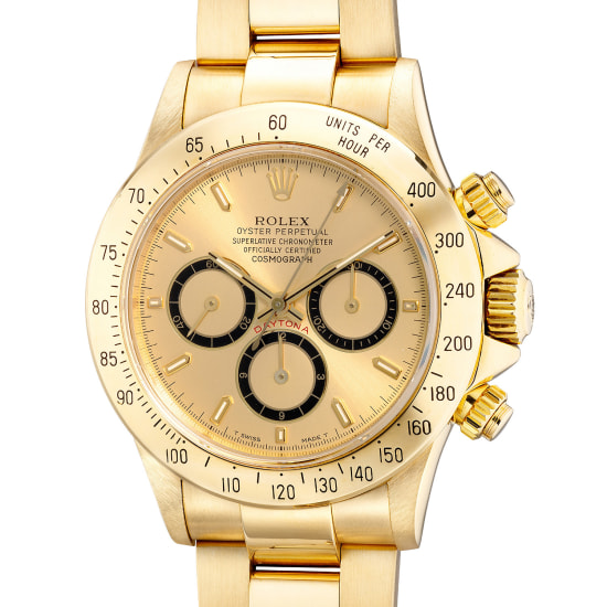 2020 ROLEX DAYTONA YELLOW GOLD WITH GREEN DIAL for sale by auction