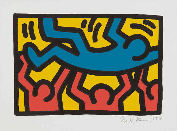 【特売】Keith Haring、The Story of Jason 129、希少画集画、新品額装付、choco その他