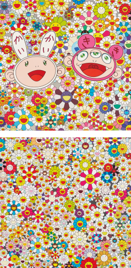 Takashi Murakami, Flowers in Pastel Colors (2021)
