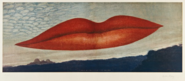 Man Ray The LIPS Observatory Time The Lovers Art Print 9-1/4 x 24 