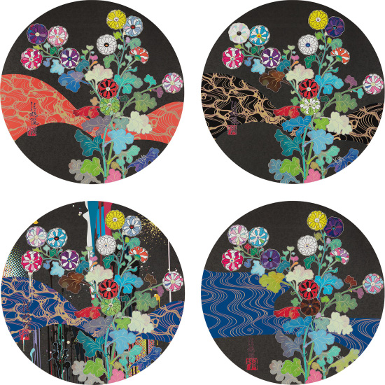 Takashi Murakami / kaikai kiki 』. @takashipom . Release online 🍒™️. TODAY  4 / 17 (mon) 20:00JST！！ . ⇒  Flowers and Skulls Jacquard…