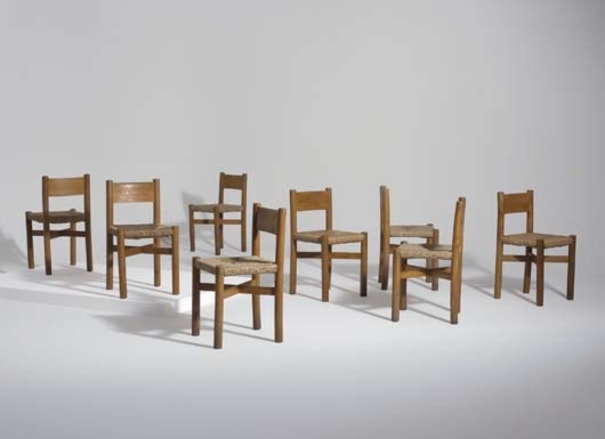 Set of Six Meribel Chairs by Charlotte Perriand