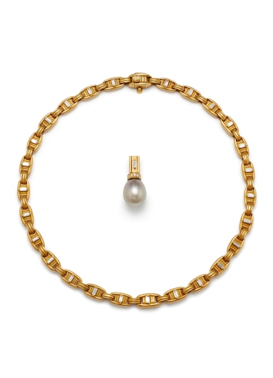 Louis Vuitton Gold Seed Pearl Chain Charm Bracelet Auction