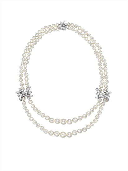 A Cultured Pearl and Diamond Necklace | Phillips