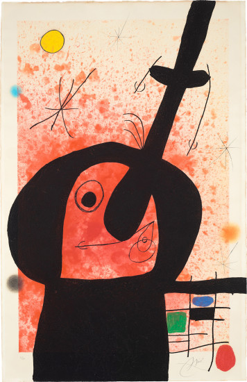 miro person throwing stone at bird