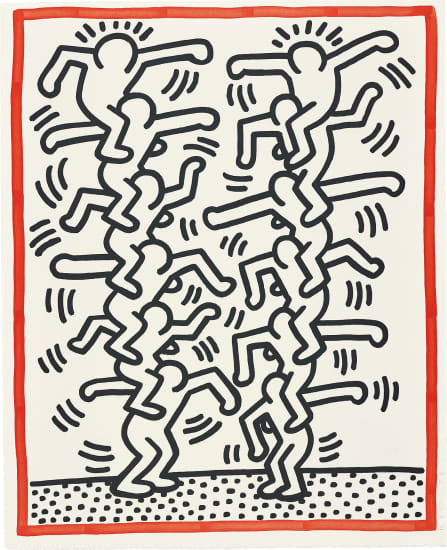 Keith Haring Lithograph 50x70 ed 2010 foundation stamp