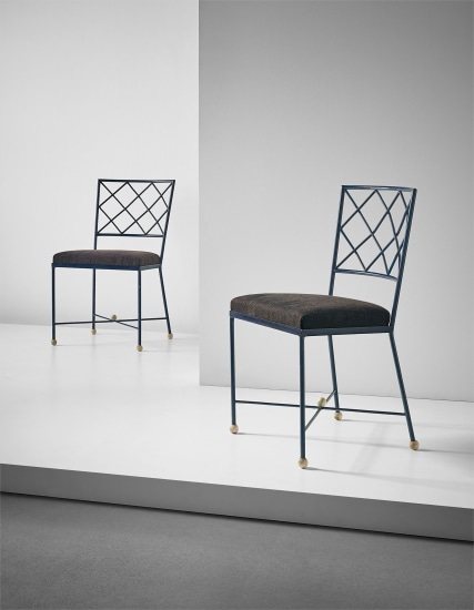 Jean Royere Pair Of Croisillon Side Chairs Circa 1950 Phillips