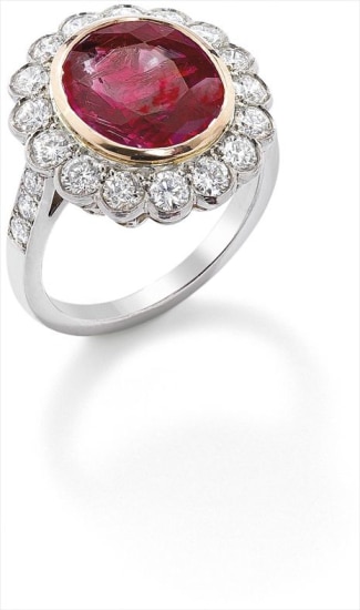 A Burma ruby and diamond ring | Phillips