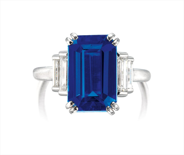 cartier sapphire and diamond ring