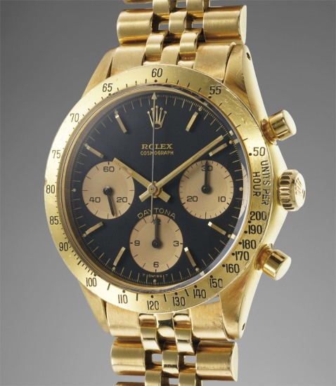 A fine and rare yellow gold chronograph 
