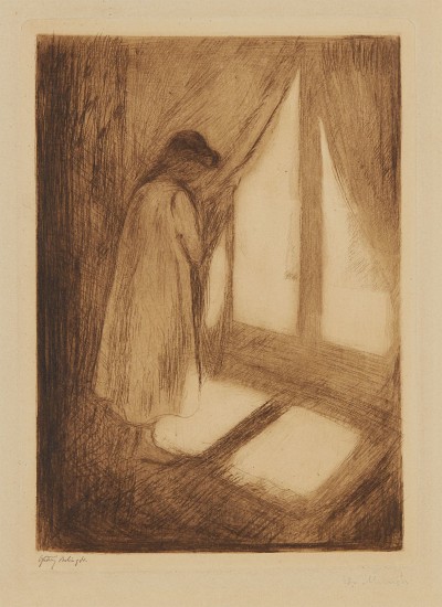 Edvard Munch The Girl At The Window Das Madchen Am Fenster